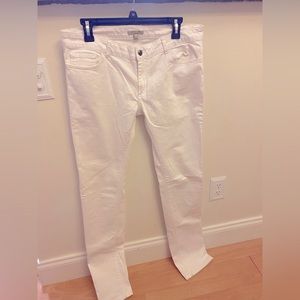 Burberry white denim, 33 inseam